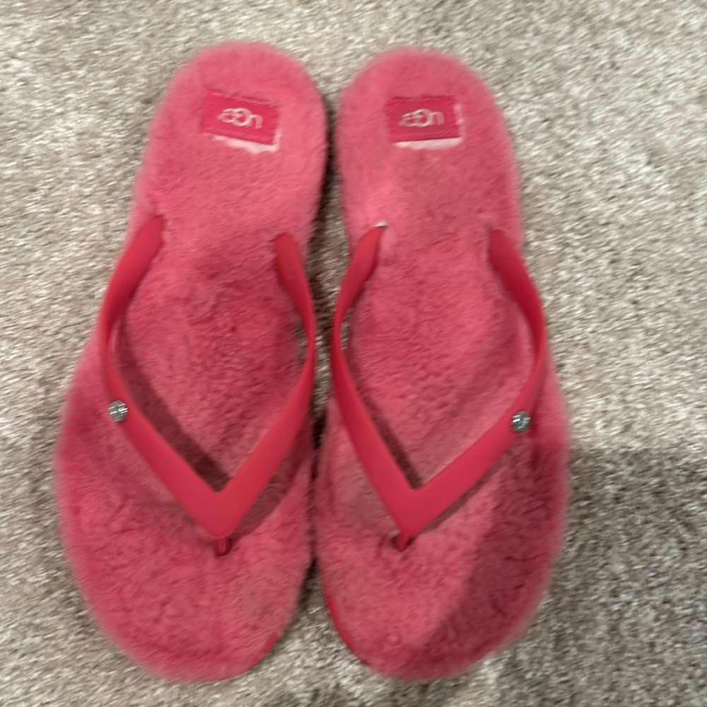 Pink Ugg flip flops